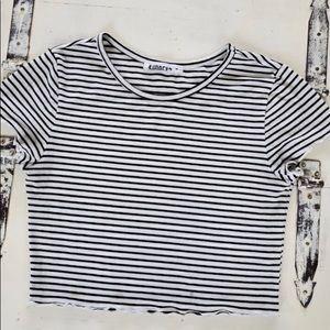 Crop stripes T-shirt